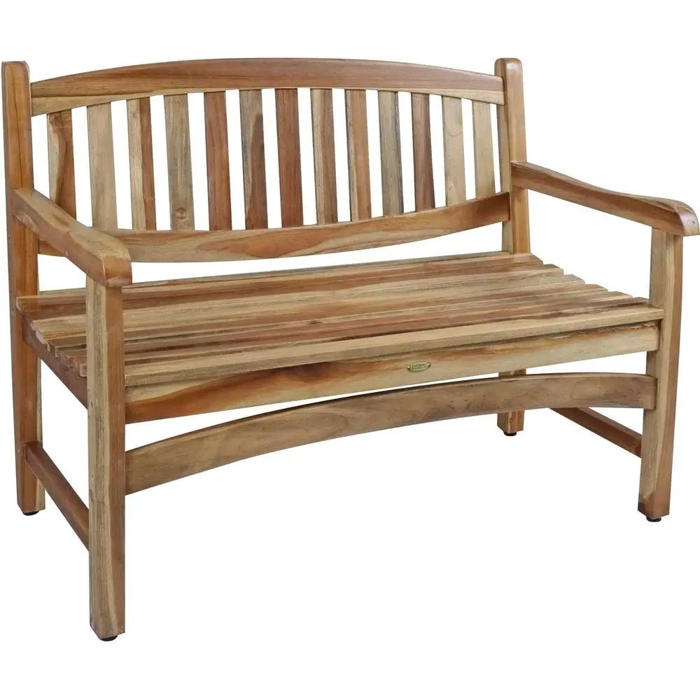 26" Natural Teak Solid Wood Garden Bench - NOBLE HOME INTERIORS