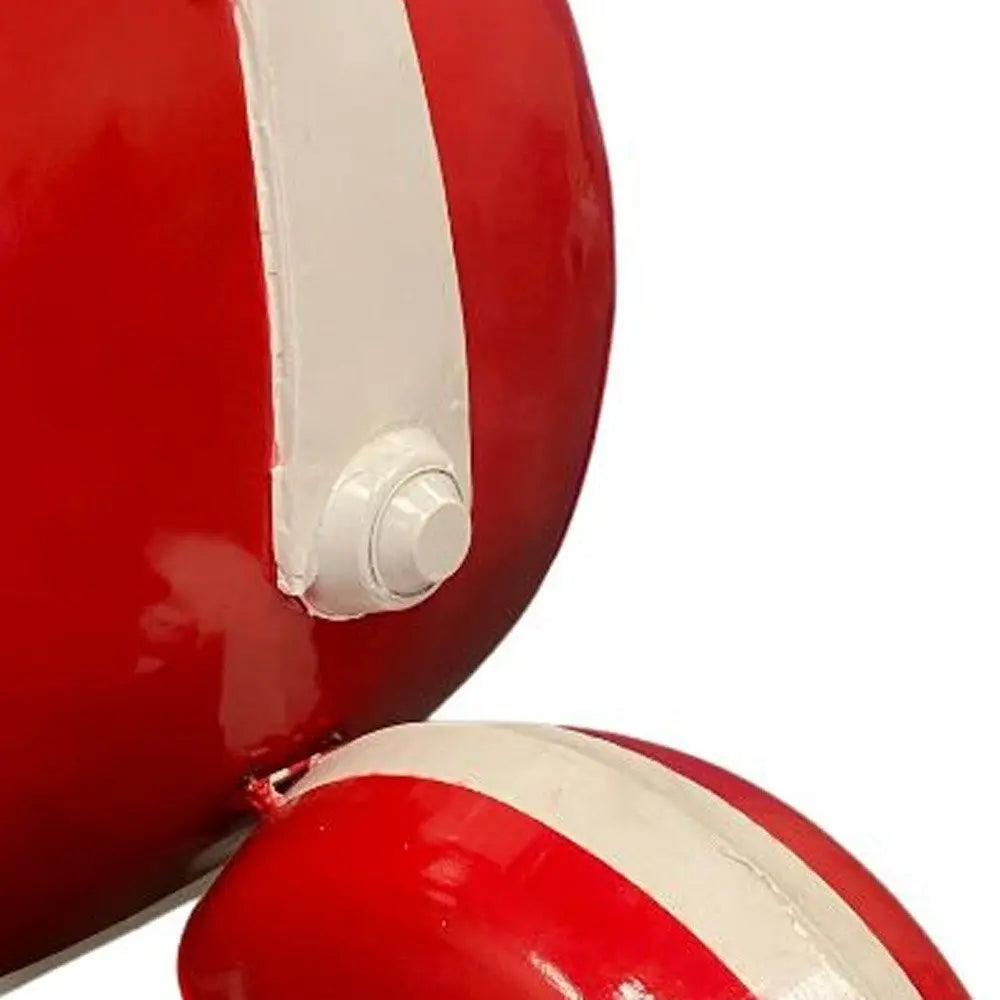 26" Red and Off White Novelty Scooter Open Cabinet With Two Shelves - NOVA HOME FURNITURE