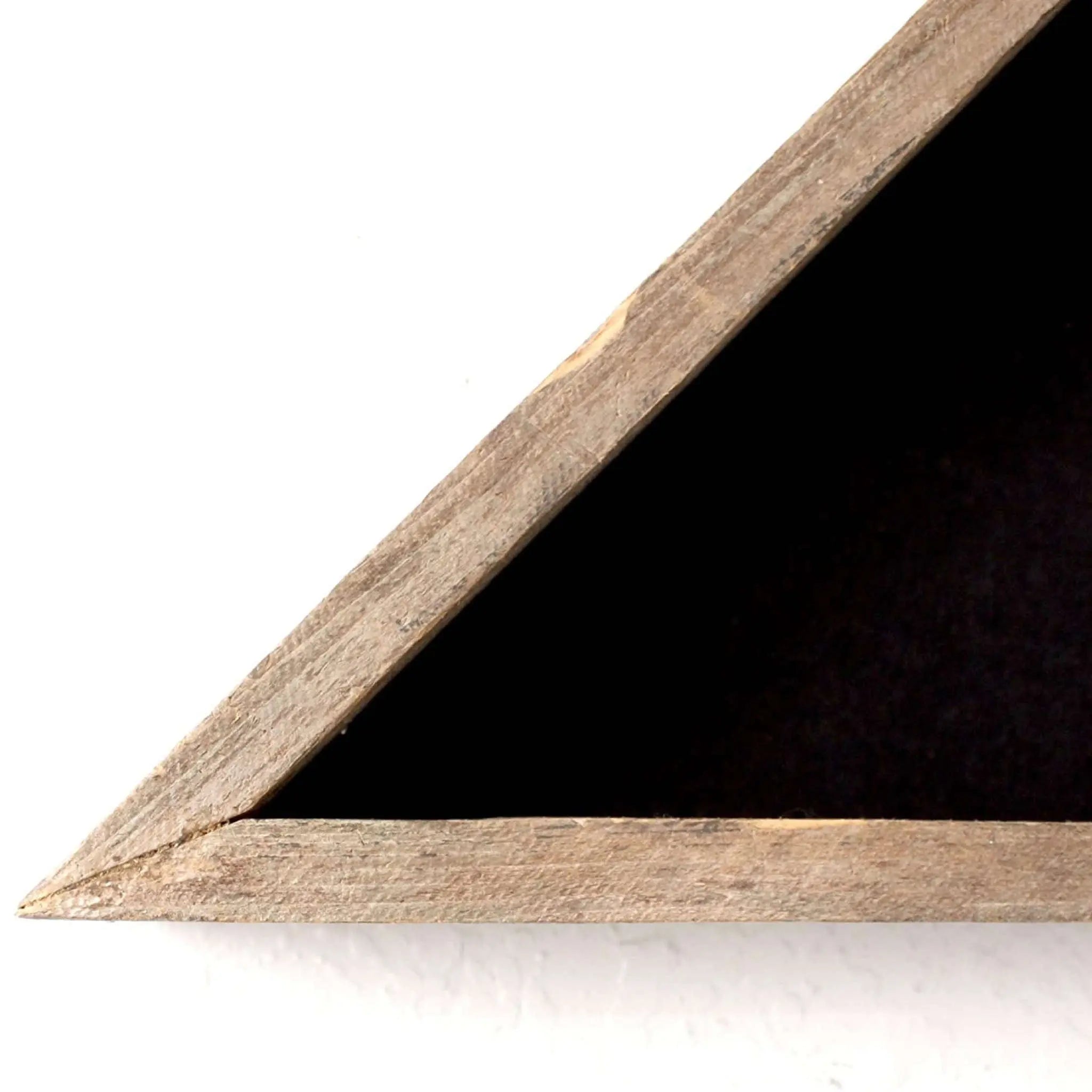 26" X 14" Gray Wood Triangle Hanging Dimensional Sculpture - NOBLE HOME INTERIORS