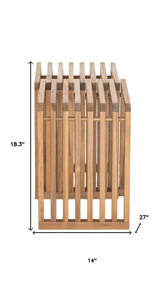27" Natural Solid Wood Extendable Indoor Outdoor Bench - NOBLE HOME INTERIORS