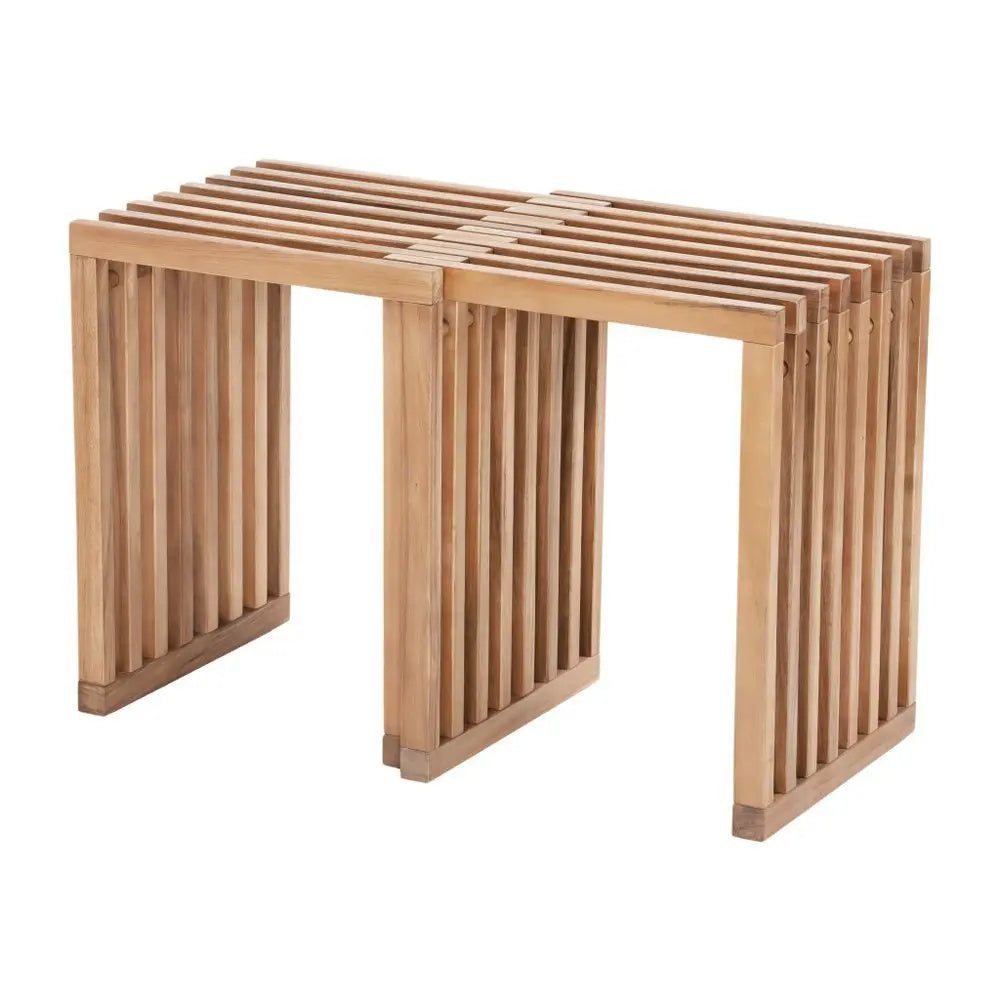 27" Natural Solid Wood Extendable Indoor Outdoor Bench - NOBLE HOME INTERIORS