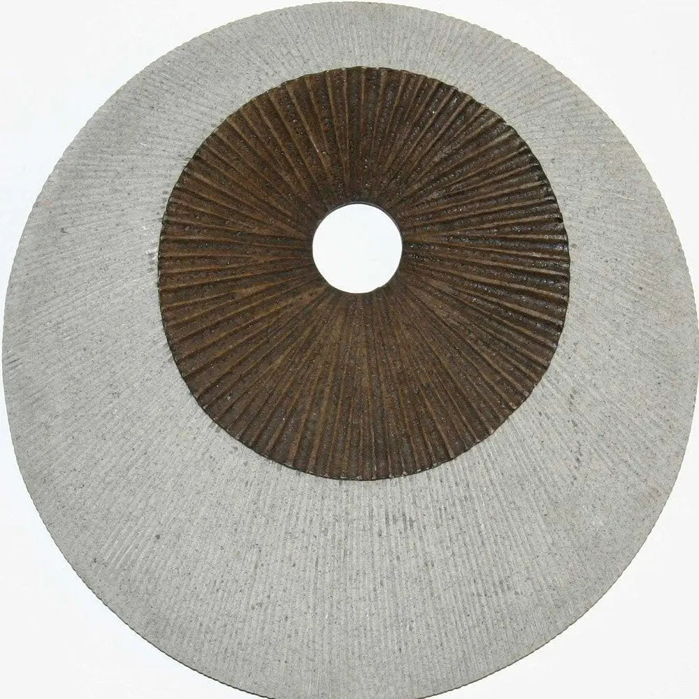27" X 27" X 3" Brown & Gray Round Double Layer Ribbed Wall Decor - NOBLE HOME INTERIORS