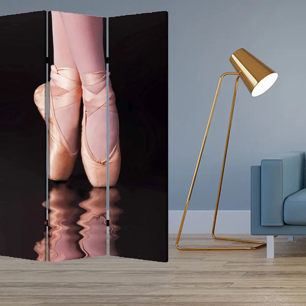 48" X 72" Multi Color Wood Canvas Ballet  Screen HomeRoots