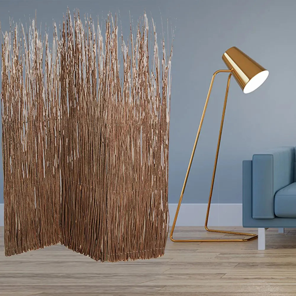 63" X 84" Brown Willow Adirondack  Screen HomeRoots