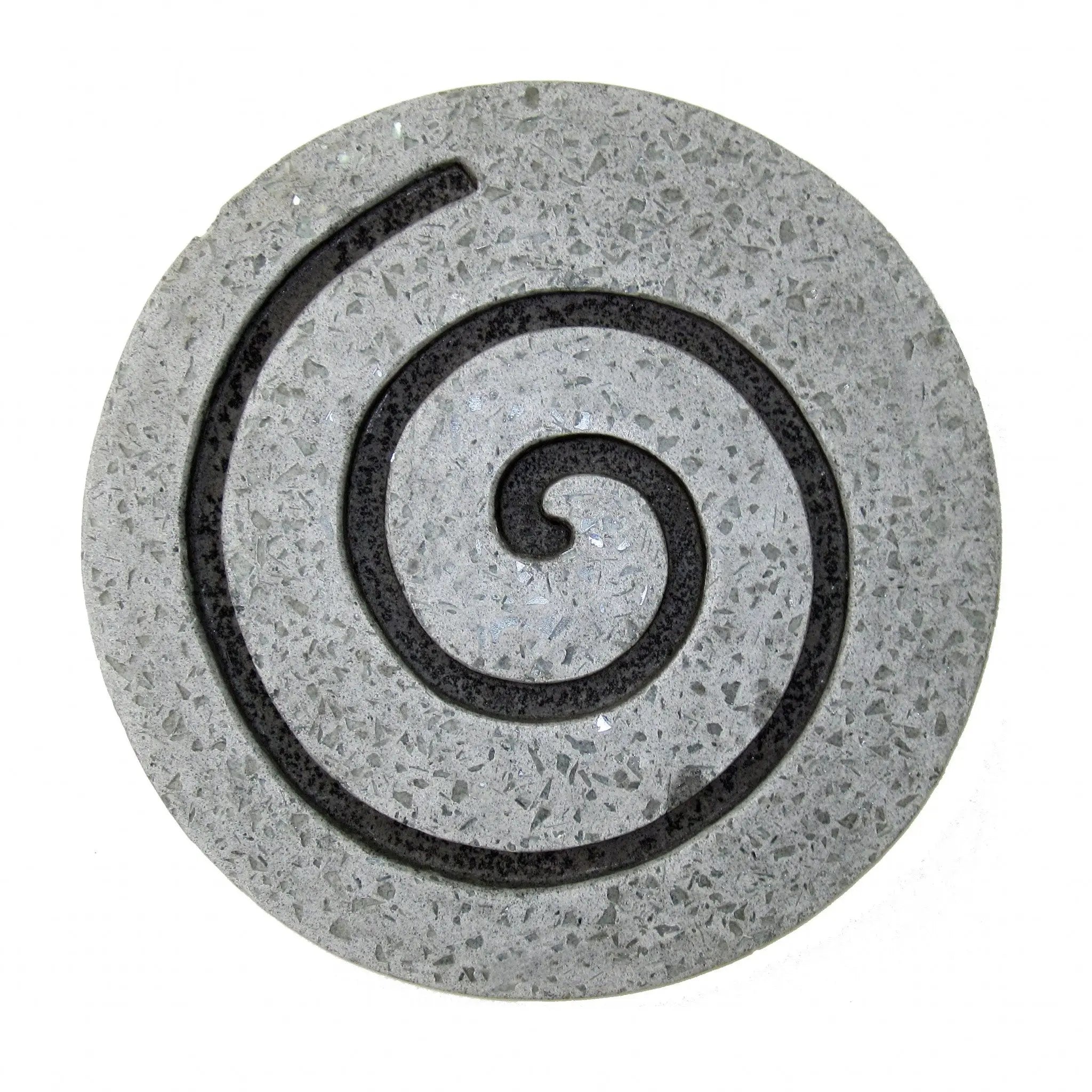 19" X 19" X 2" Gray Round Modern Spiral Wall Art HomeRoots