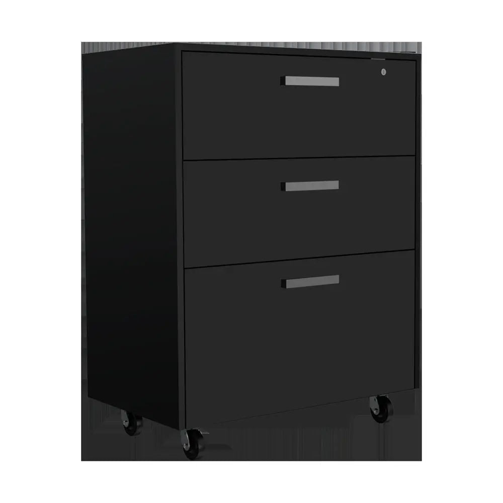 28" Black Wall mounted Accent Cabinet With Four Shelves And Six Drawers - NOVA HOME FURNITURE