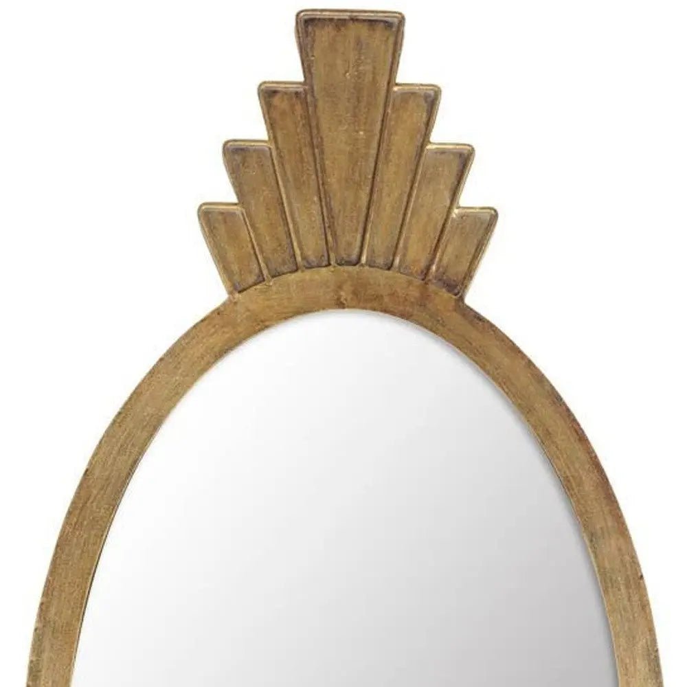 28" Gold Mirrored Metal And Glass Wall Sconce Candle Holder HomeRoots