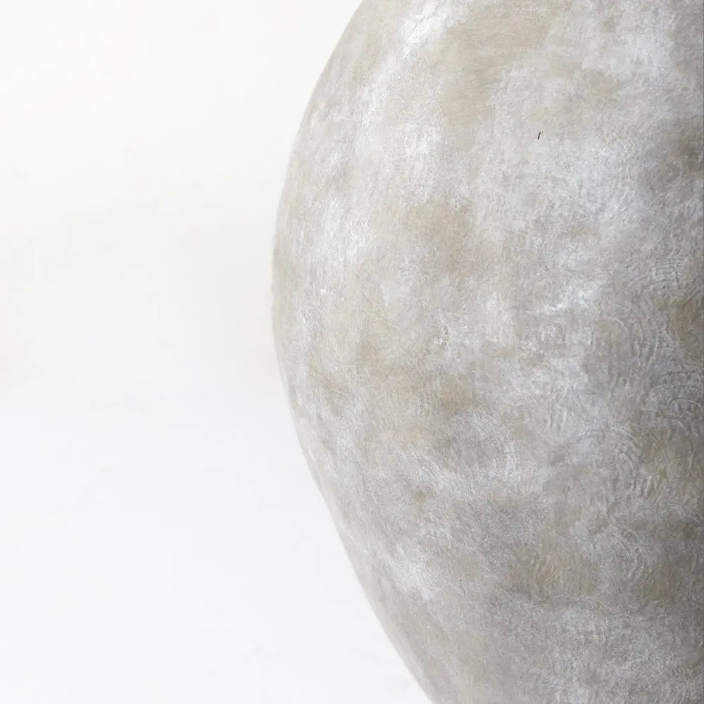 28" Tan Cylinder Ceramic Floor Vase - NOBLE HOME INTERIORS