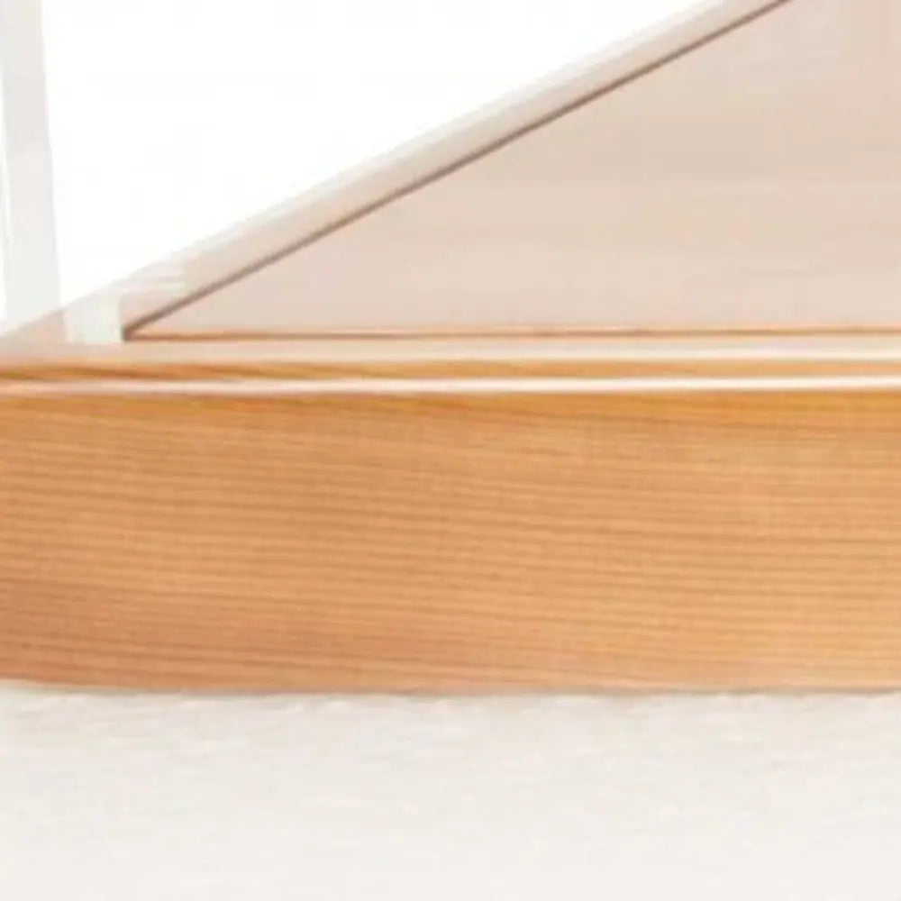 28" Wood Brown Glass Standard Display Stand - NOVA HOME FURNITURE