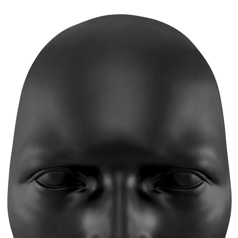 28" X 17" Black Face Resin Oval Hanging Dimensional Sculpture - NOBLE HOME INTERIORS