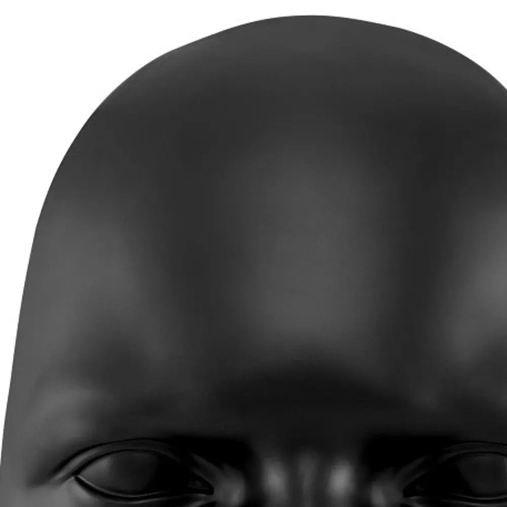 28" X 17" Black Face Resin Oval Hanging Dimensional Sculpture - NOBLE HOME INTERIORS