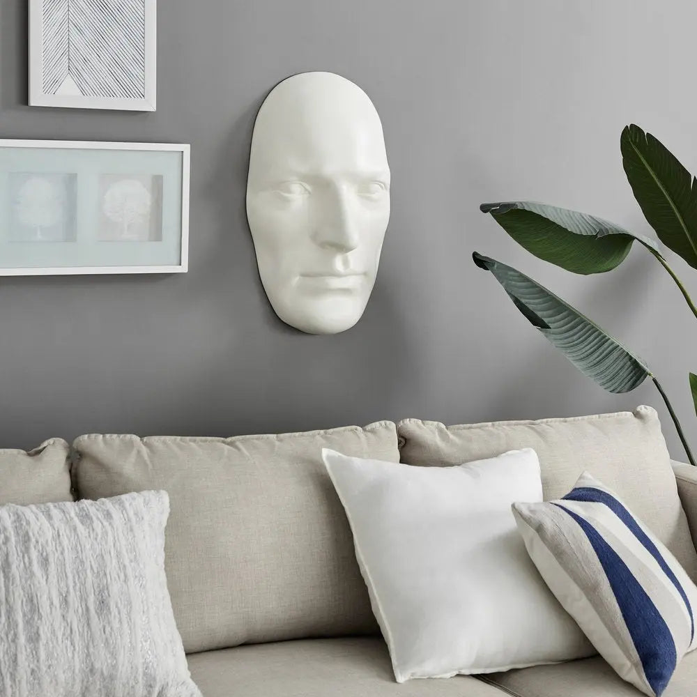 28" X 17" White People Handmade Resin Wall Decor - NOBLE HOME INTERIORS