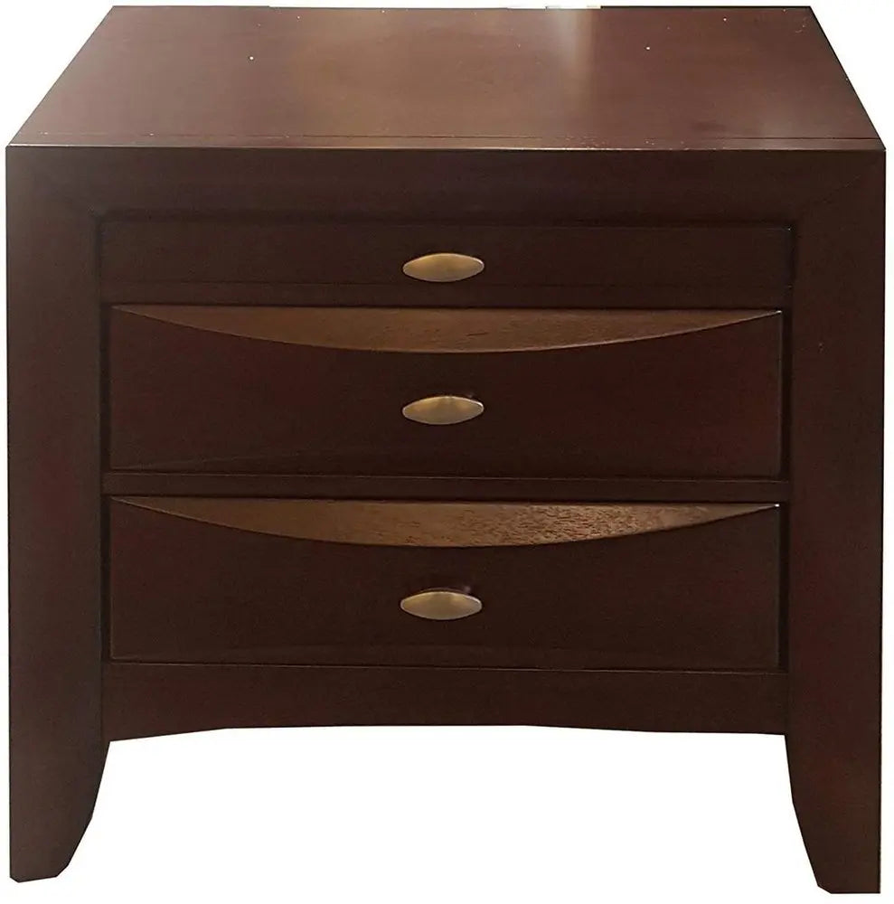 Elegant White 3 Drawer Nightstand HomeRoots