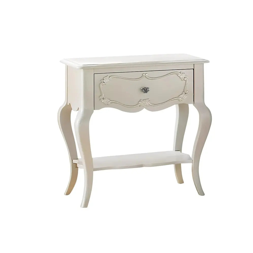 26" Solid Wood And Mirrored Glass Nightstand HomeRoots