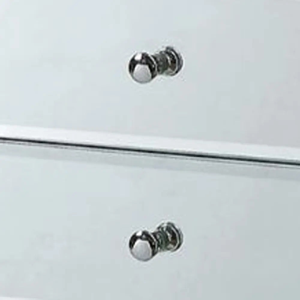 38" White Six Drawer Wood and Mirrored Glass Jewelry Armoire HomeRoots