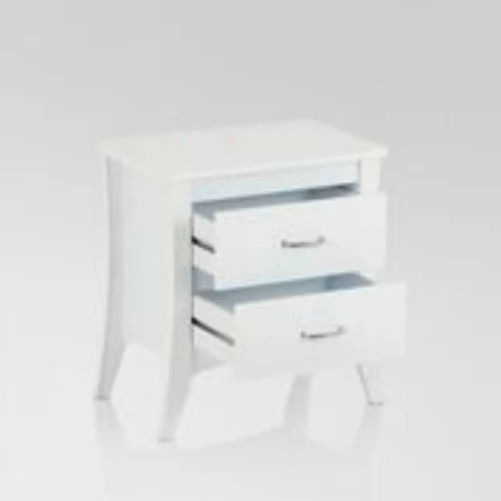 24" Brown Two Drawers Nightstand HomeRoots