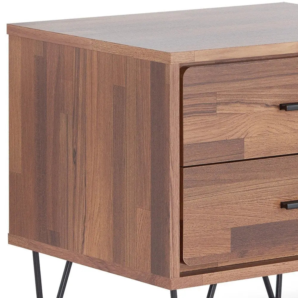 20" White Nightstand With Manufactured Wood Top HomeRoots