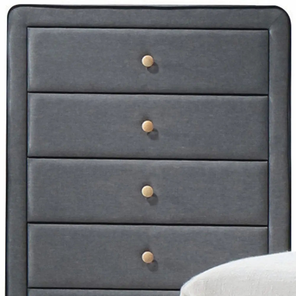 43" Light Gray Solid Wood Standard Dresser/Chest HomeRoots