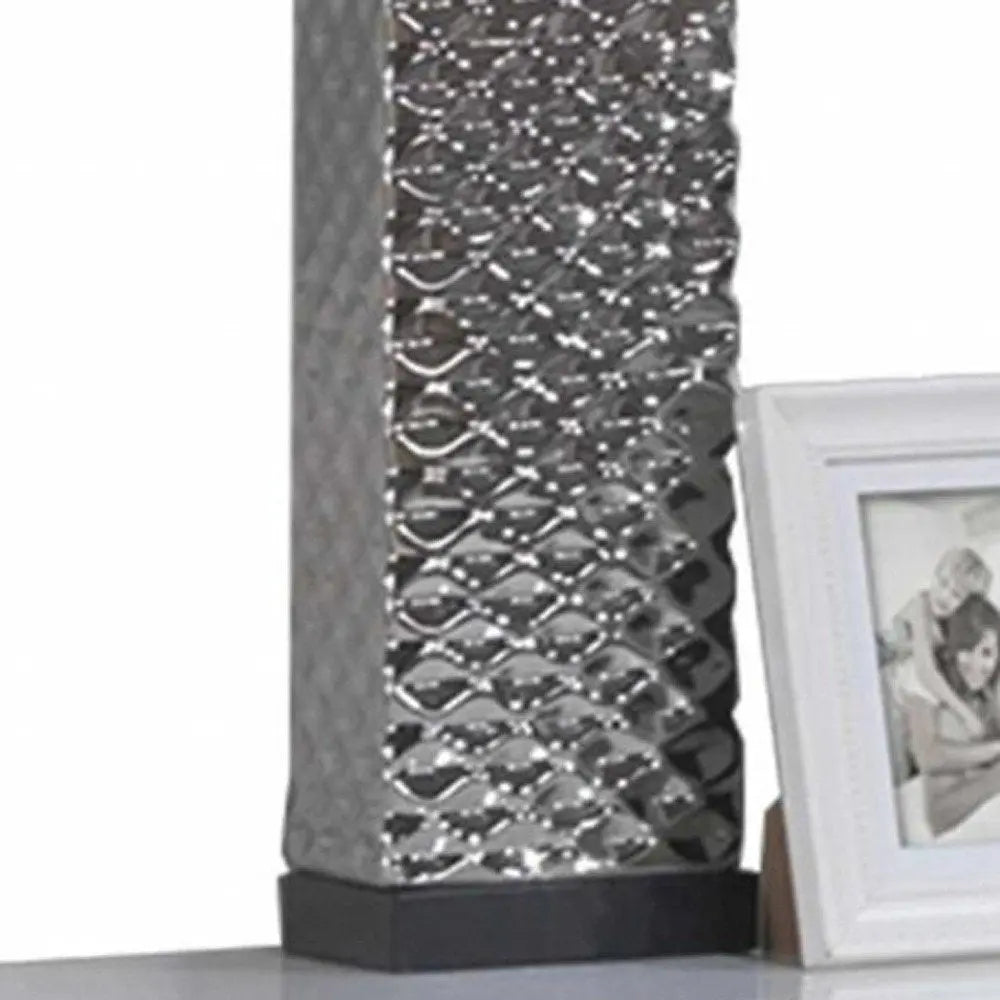 23" White Two Drawers Mirrored Nightstand HomeRoots