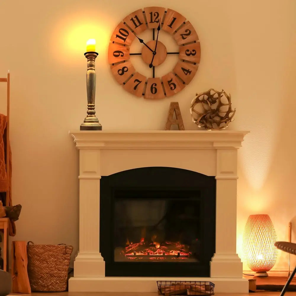 29" Gold Distressed Solid Wood Tabletop Taper Candlestick - NOVA HOME FURNITURE