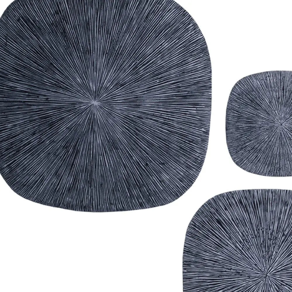 29" X 29" X 2" Gray, Sandstone, Ribbed, Square - Wall Decor - NOBLE HOME INTERIORS