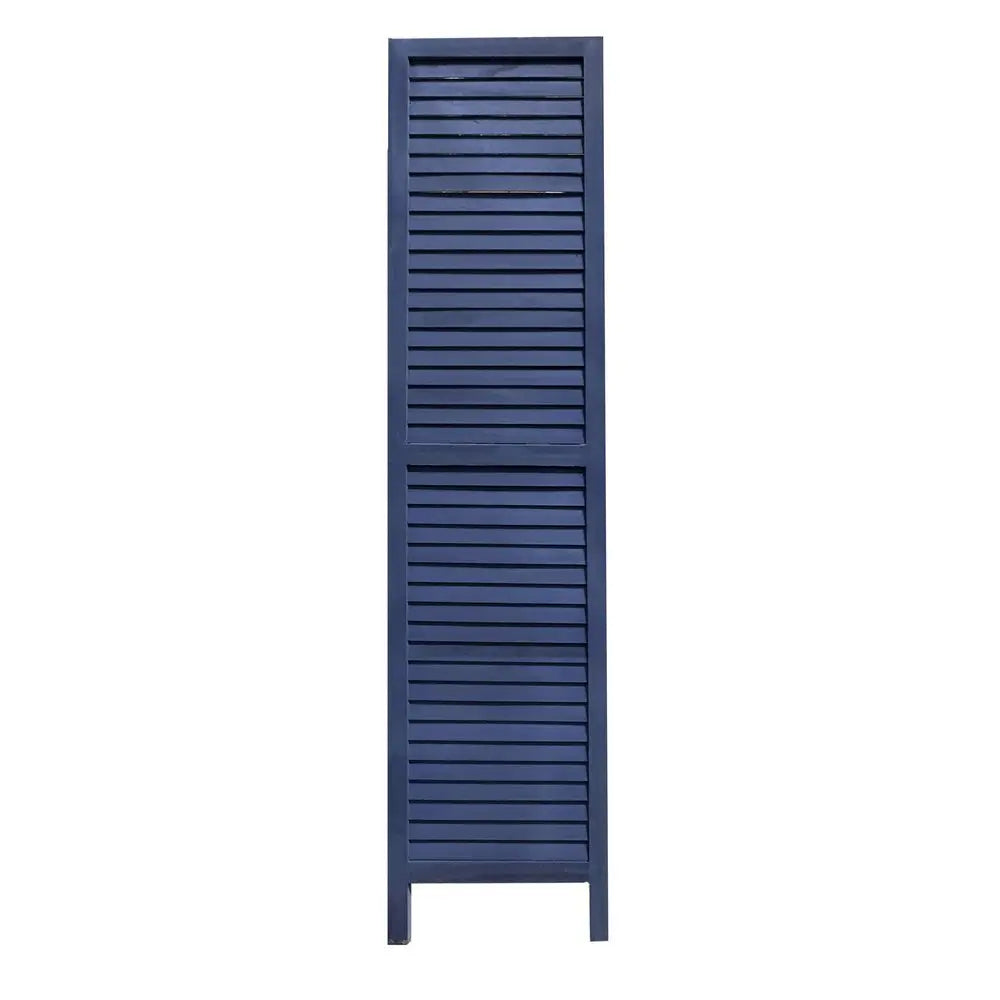 3 Panel Dark Blue Shutter Screen Room Divider - NOBLE HOME INTERIORS