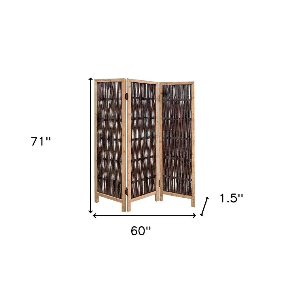 3 Panel Kirkwood Room Divider With Interconnecting Branches Design - NOBLE HOME INTERIORS