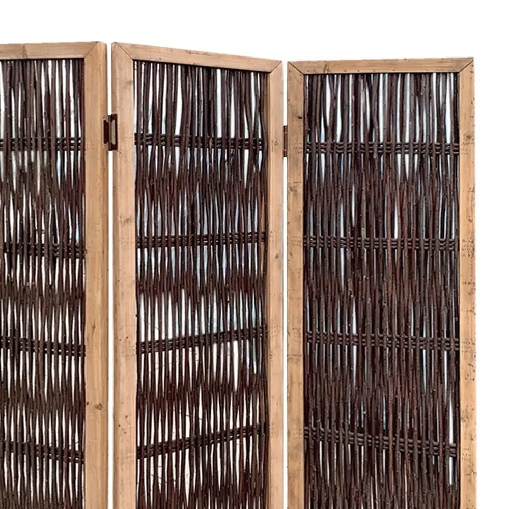 3 Panel Kirkwood Room Divider With Interconnecting Branches Design - NOBLE HOME INTERIORS