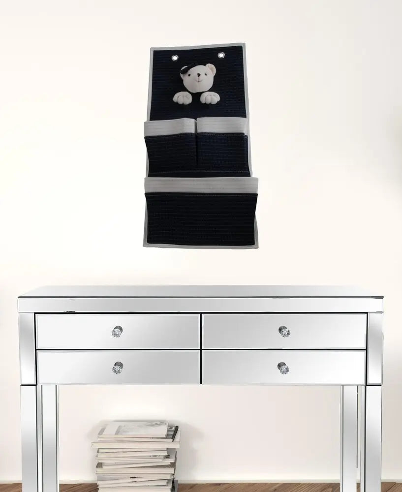 3 Pocket Storage Teddy Bear Wall Hanger - NOBLE HOME INTERIORS