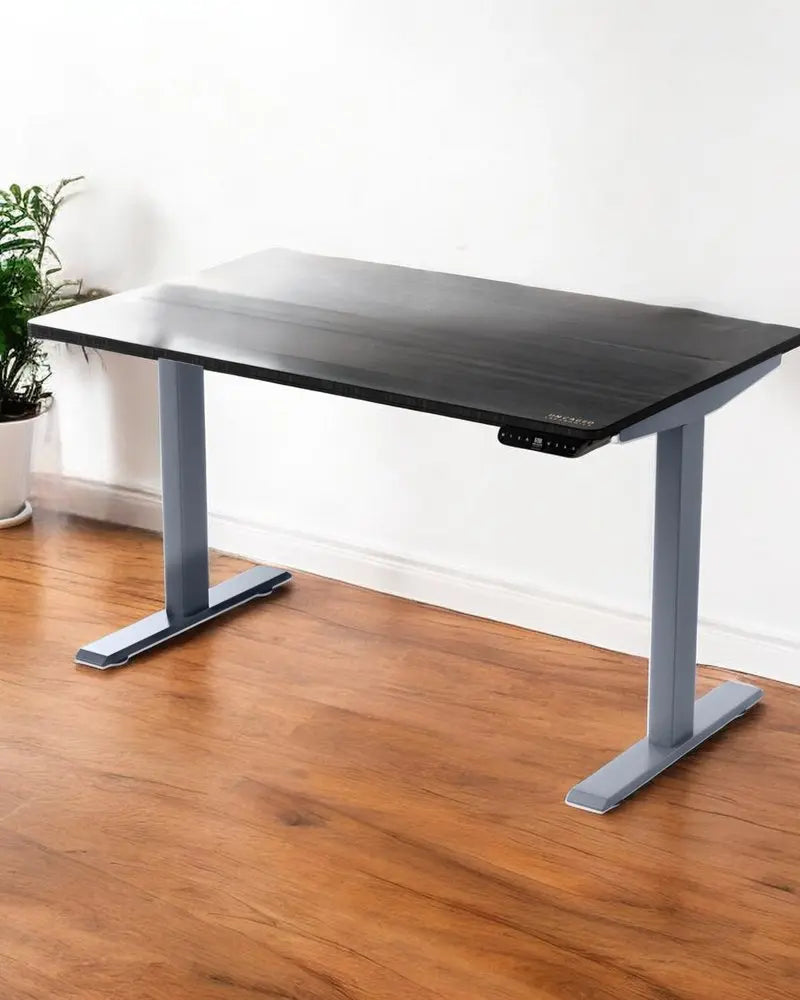 30" Adjustable Black and Gray Stainless Steel Standing Desk - NOBLE HOME INTERIORS