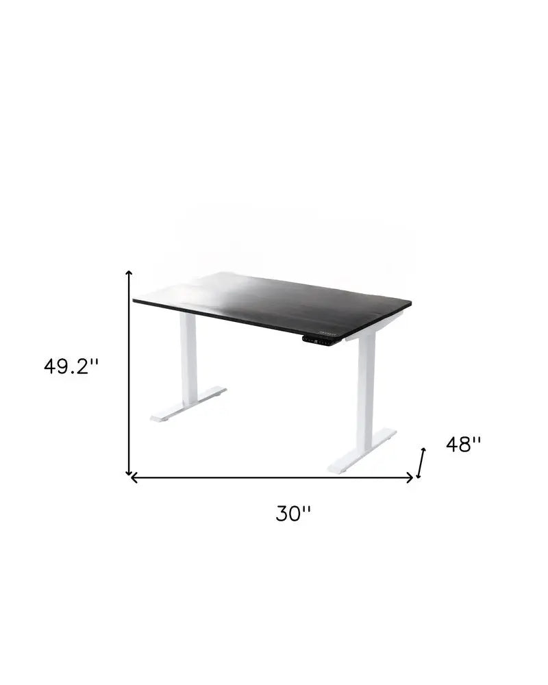 30" Adjustable Black and White Stainless Steel Standing Desk - NOBLE HOME INTERIORS