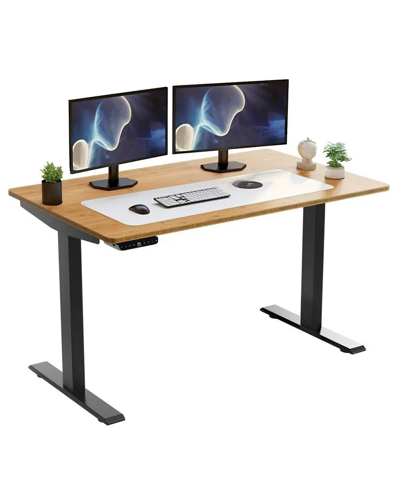 30" Adjustable Brown and Black Standing Desk - NOBLE HOME INTERIORS