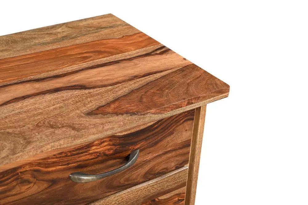 30" Natural Solid Wood Three Drawers Filing Cabinet - NOBLE HOME INTERIORS