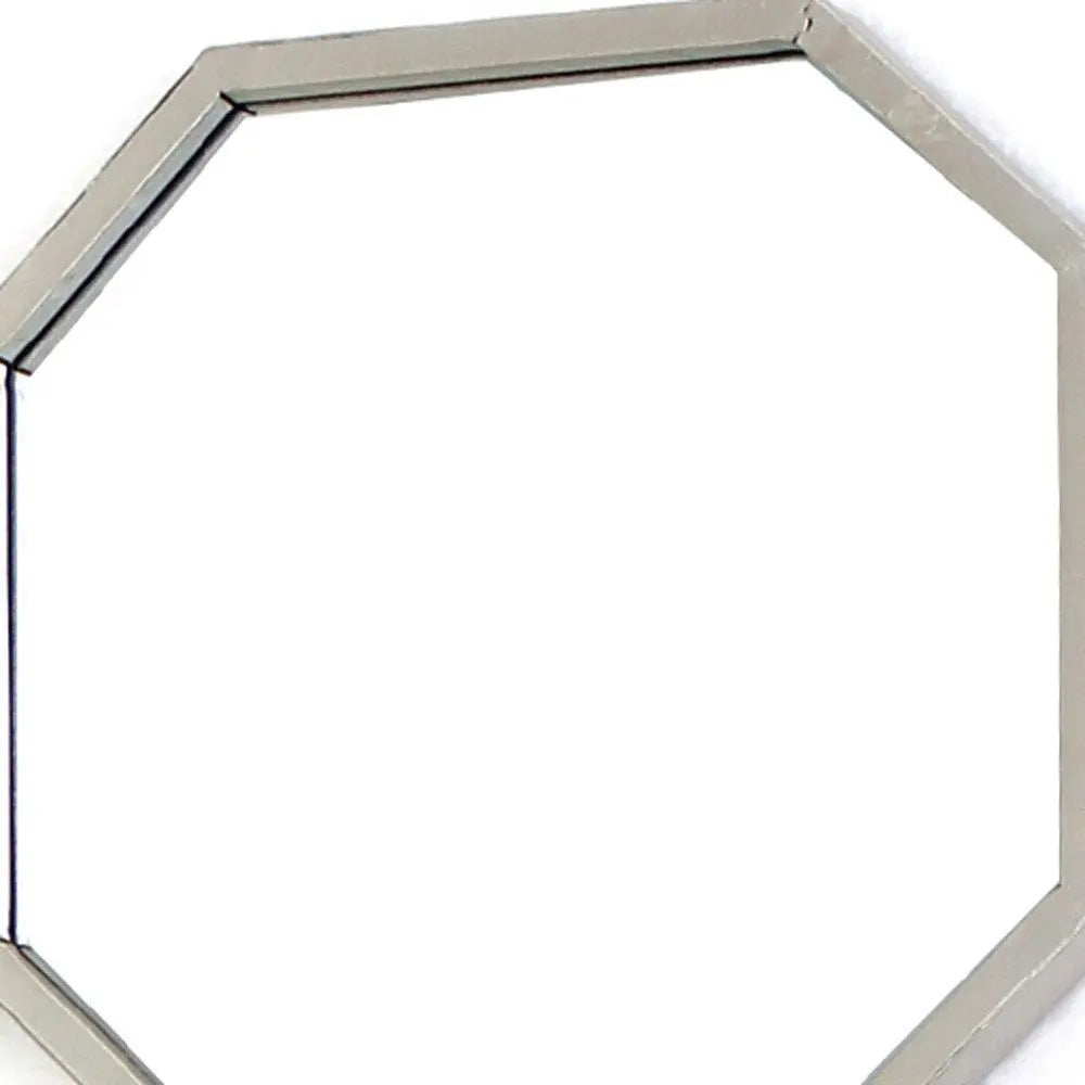 30" X 30" X 1" Silver Mirrored Metal - Wall Sculpture - NOBLE HOME INTERIORS