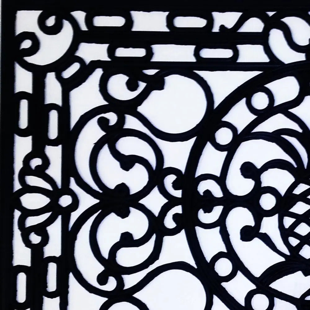 30" X 48" Black Rubber Pineapple Outdoor Door Mat - NOBLE HOME INTERIORS