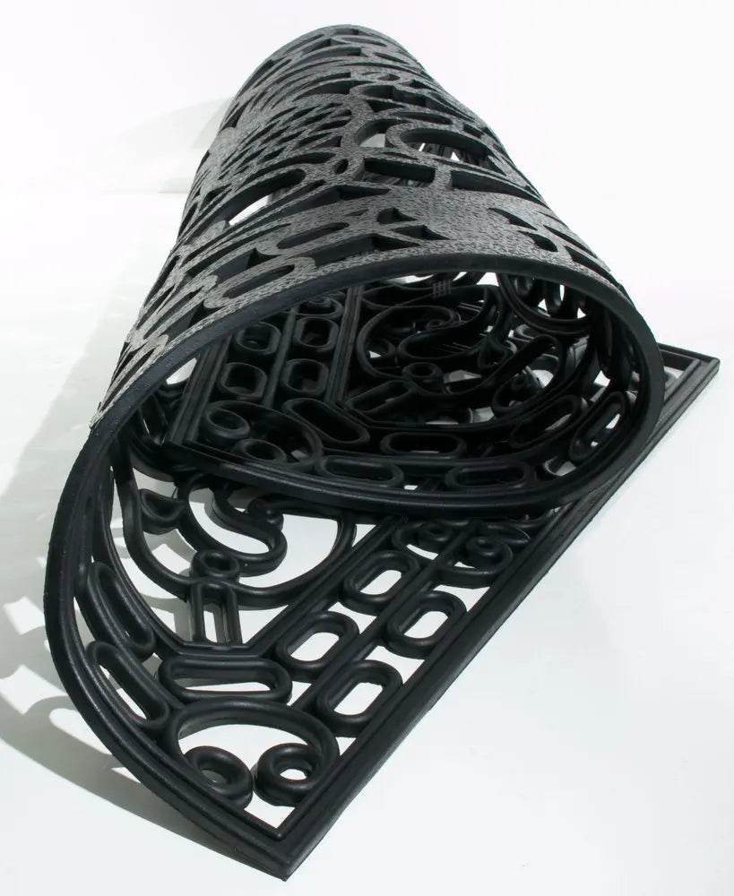 30" X 48" Black Rubber Pineapple Outdoor Door Mat - NOBLE HOME INTERIORS