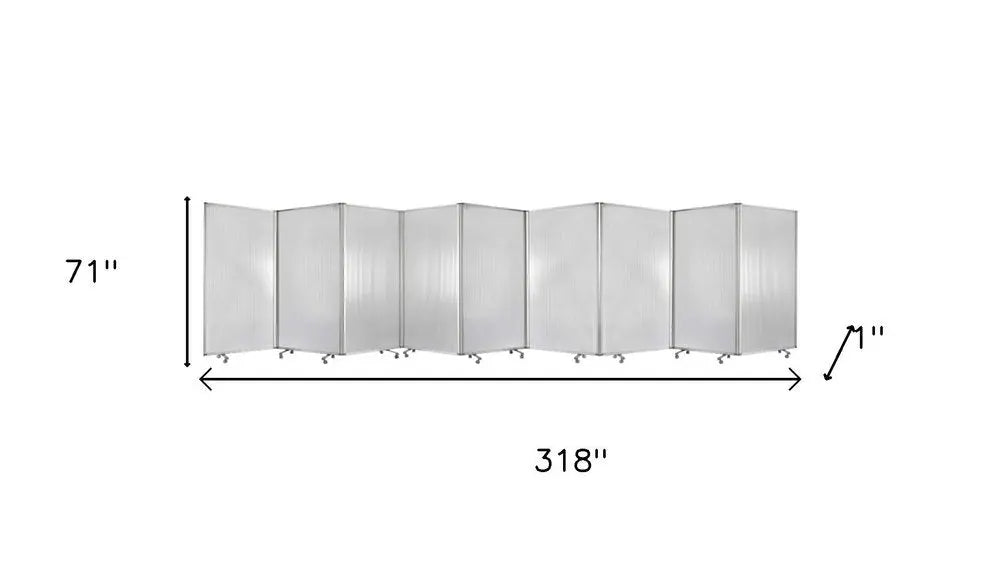 318" X 1" X 71" Green, Metal, 9 Panel, Screen - NOBLE HOME INTERIORS