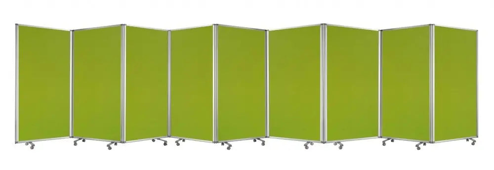 318" X 1" X 71" Green, Metal, 9 Panel, Screen - NOBLE HOME INTERIORS