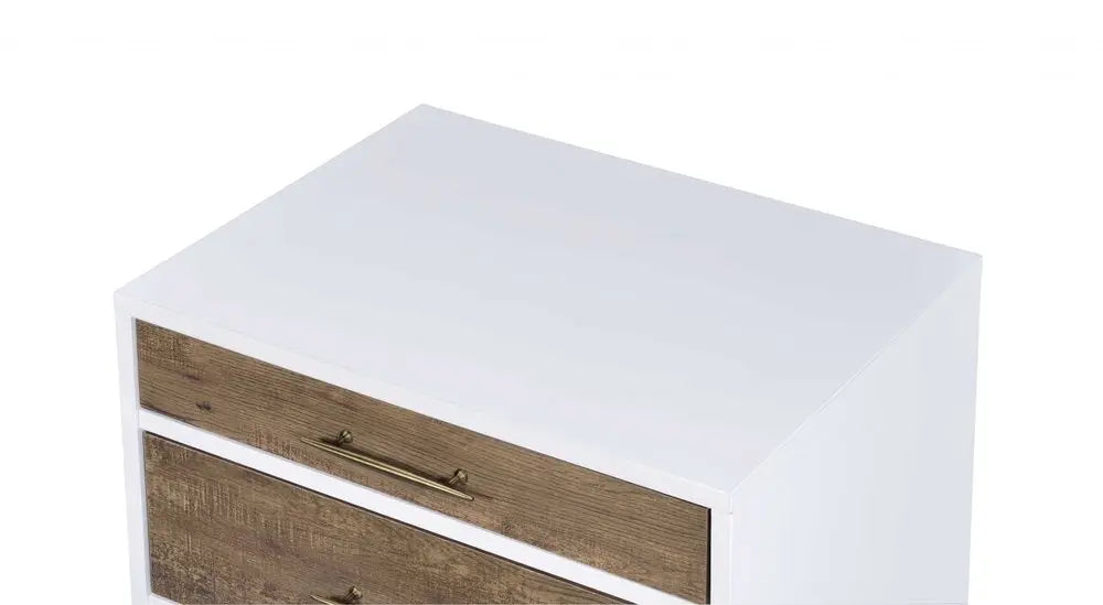 21" Brown Three Drawers Nightstand HomeRoots