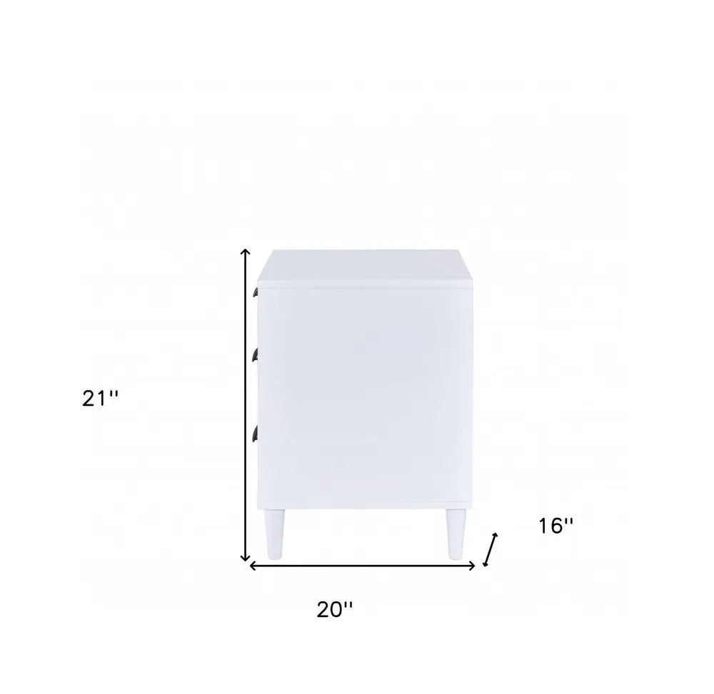 21" Brown Three Drawers Nightstand HomeRoots