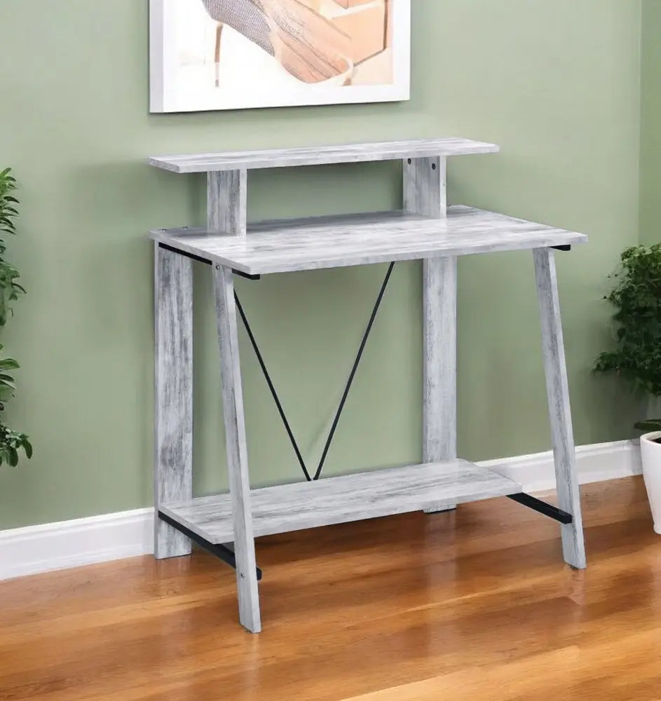 32" Antiqued White Writing Desk - NOBLE HOME INTERIORS