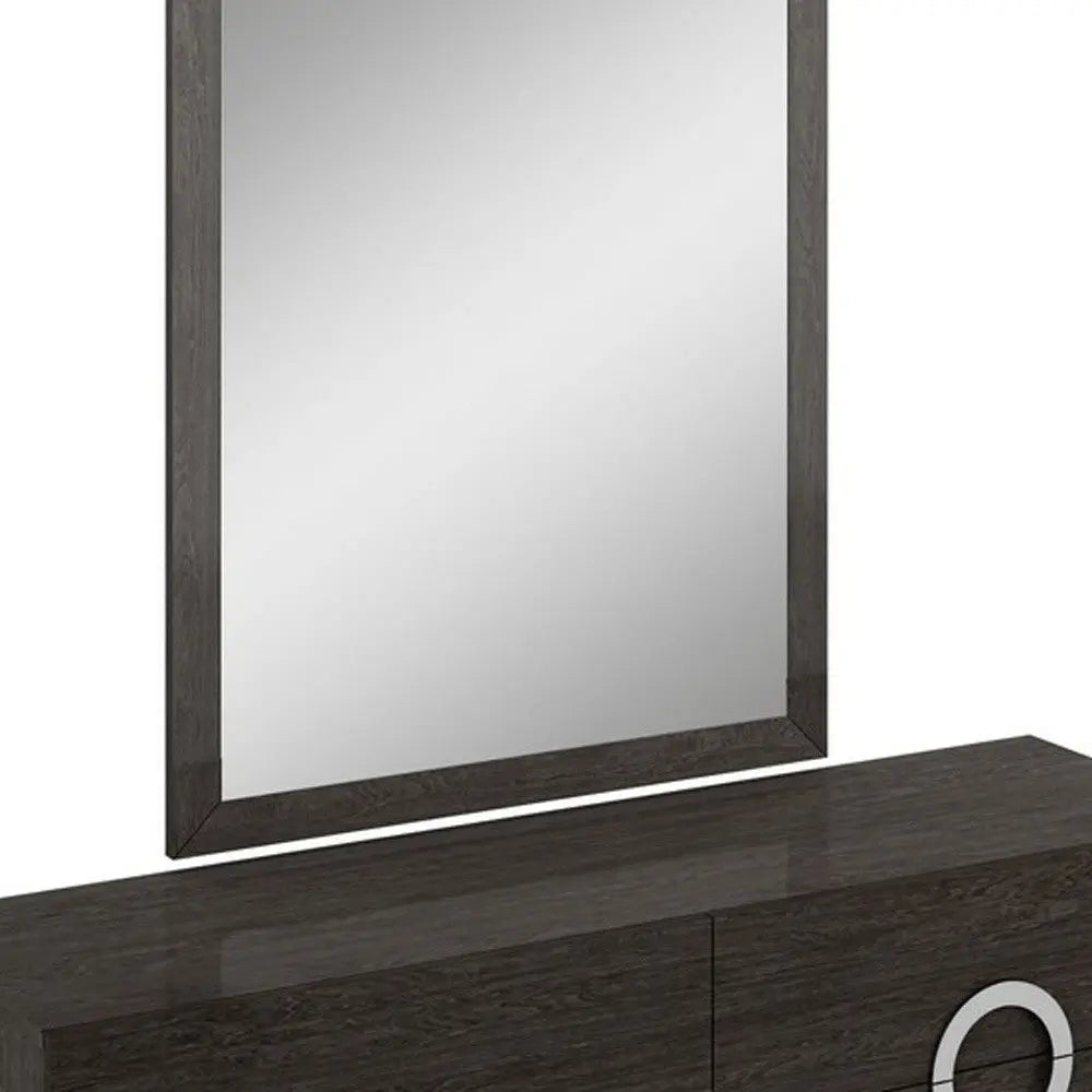 31" Refined Grey High Gloss Dresser HomeRoots