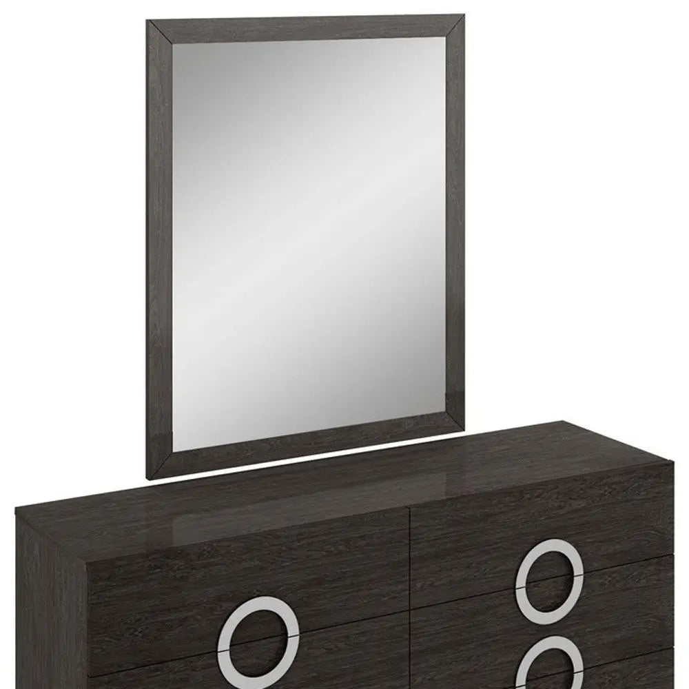 31" Refined Grey High Gloss Dresser HomeRoots