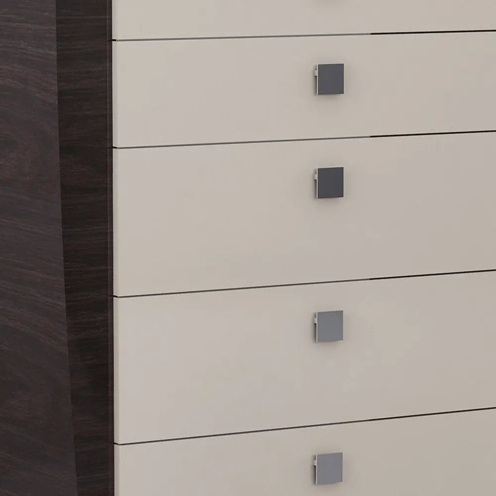 34" Refined Beige High Gloss Dresser HomeRoots