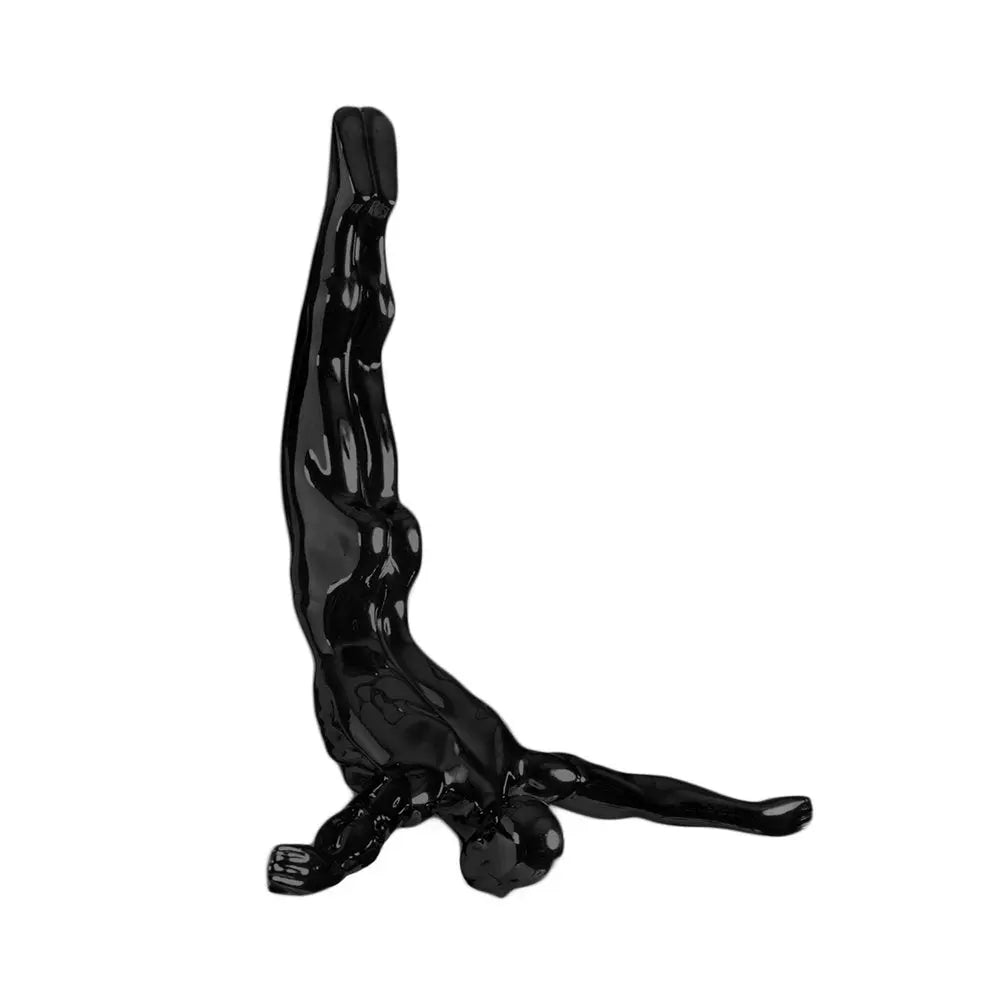 7" X 7" Black Resin Diving Man Hanging Dimensional Sculpture HomeRoots