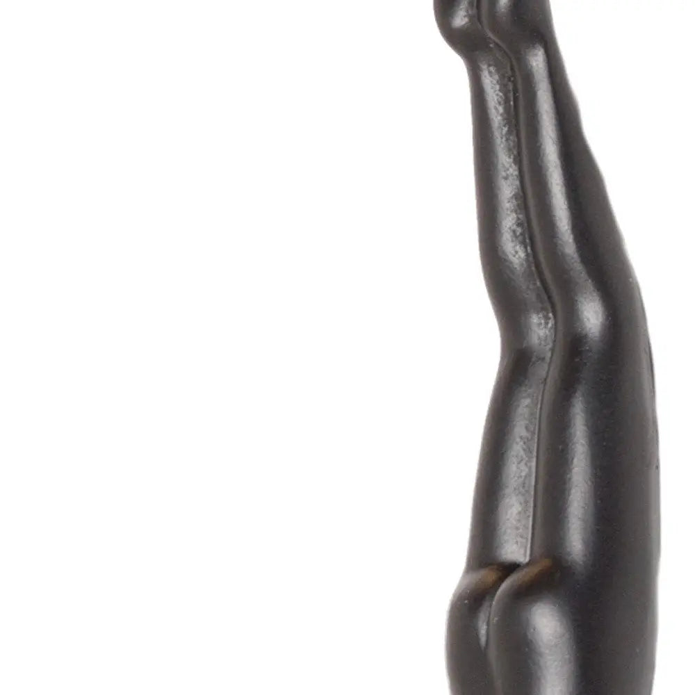 7" X 7" Black Resin Diving Man Hanging Dimensional Sculpture HomeRoots