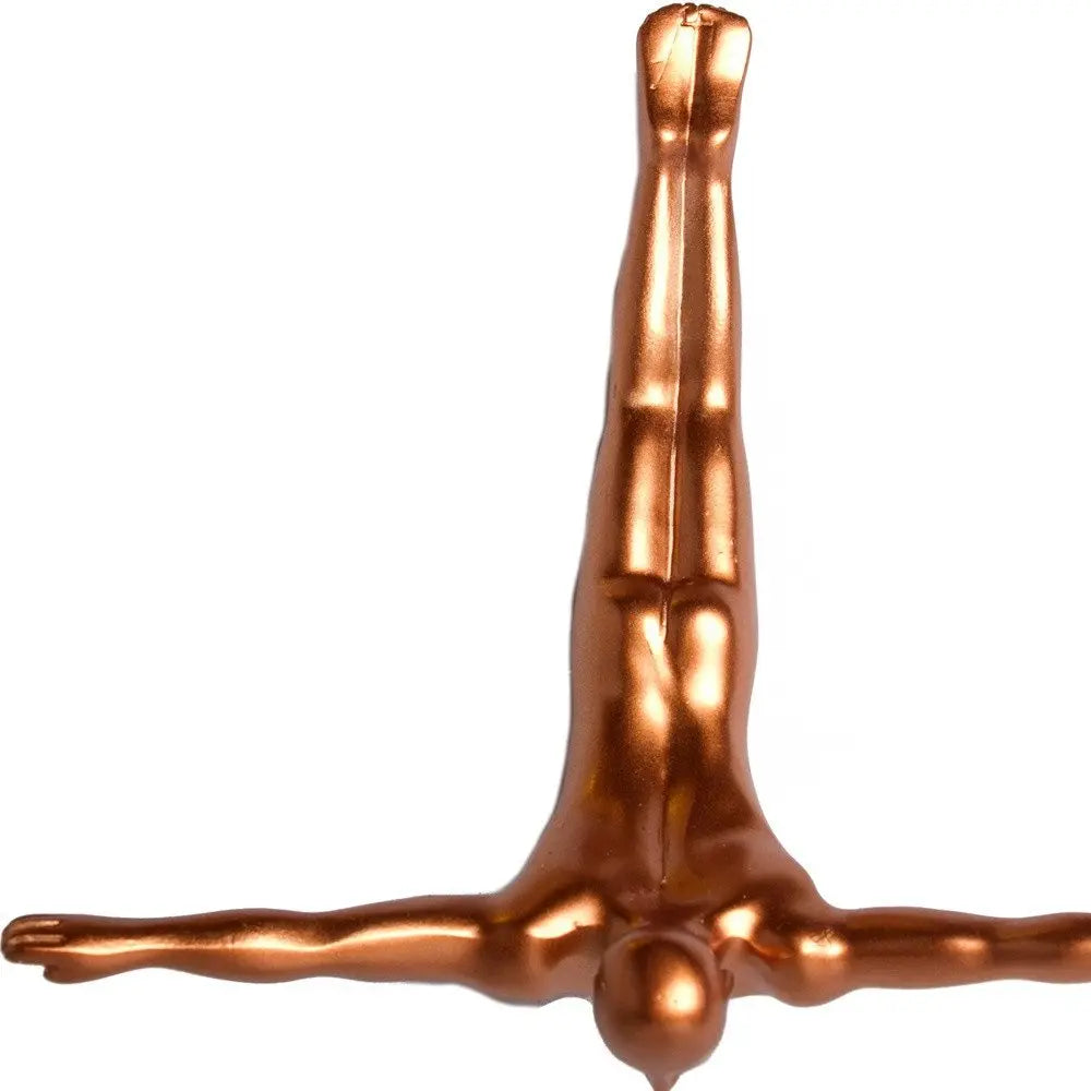 7" X 7" Black Resin Diving Man Hanging Dimensional Sculpture HomeRoots