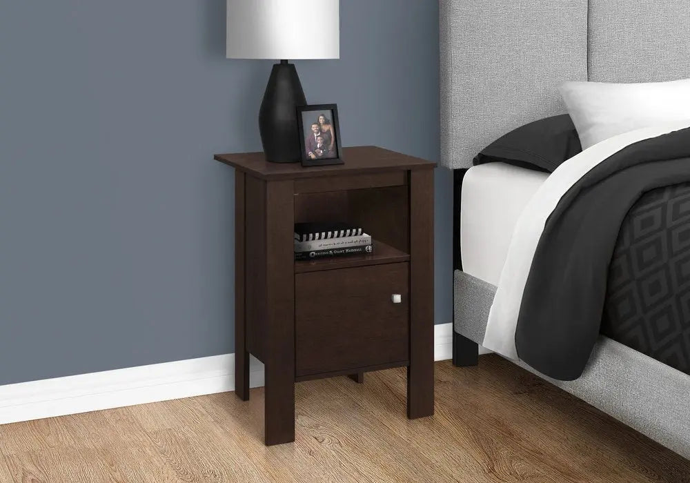 24" Espresso Wood Nightstand HomeRoots