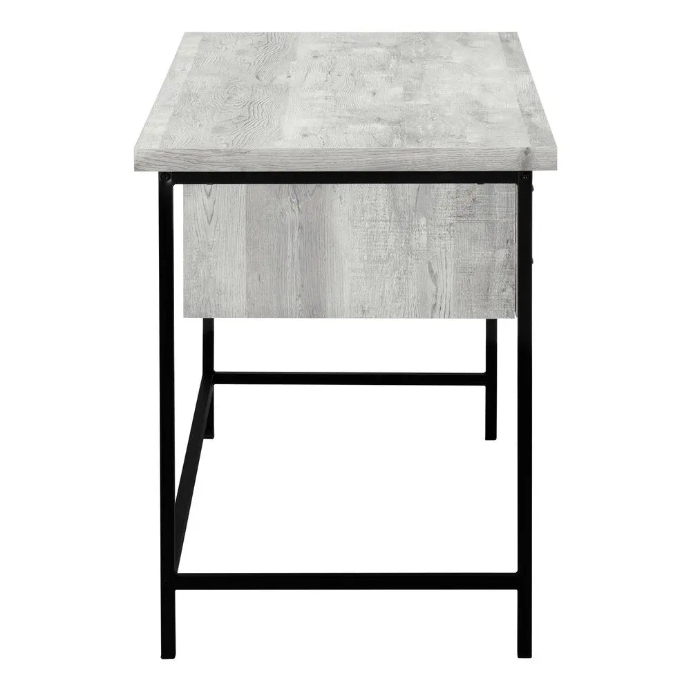 24" Brown and Black Computer Desk With Three Drawers HomeRoots