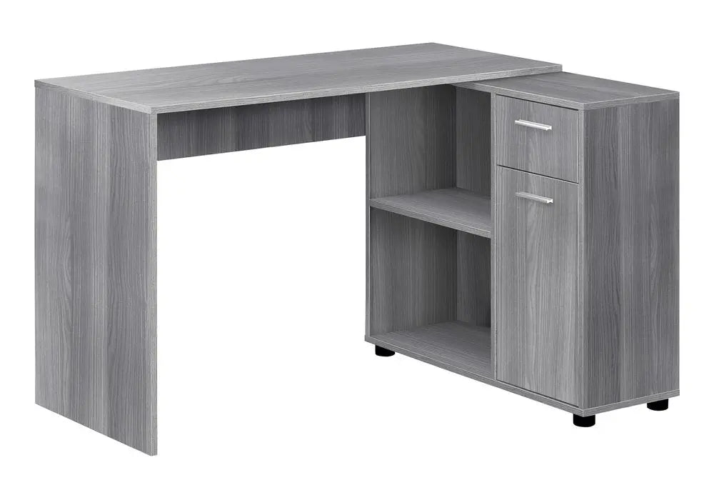 34" White L Shape Computer Desk With Two Drawers - NOBLE HOME INTERIORS